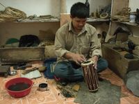 Nepali drum making