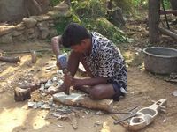 making a sarangi in Lamjung, Nepal