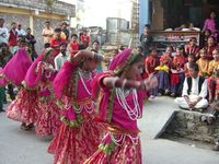 Dancing girls at festival time