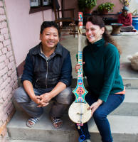 with local well respected Tibetan lute maker