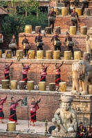 Traditional Newari celebration in Kathmandu at a beautiful historic temple
